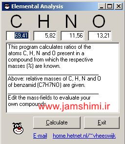 دانلود نرم افزار محاسبه فرمول تجربی ترکیبات شیمیایی