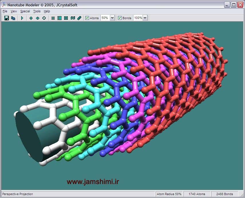 دانلود Nanotube Modeler 1.7.9 نرم افزار مدل سازی نانولوله های کربنی