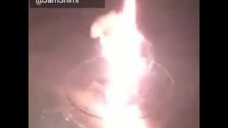 واکنش شیمیایی جالب استون با منگنز هپتوکسید