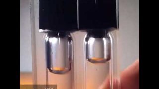 آزمایش مقایسه دانسیته و چگالی H2O و D2O