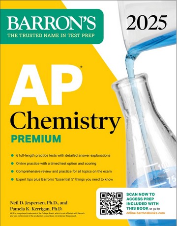 کتاب AP Chemistry Premium 2025 خلاصه نکات شیمی عمومی + تست